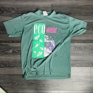 green vintage graphic tee